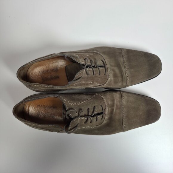 Magnanni Mens Brown Suede Oxford Shoes Size 9 Grey 12518 - Picture 5 of 9